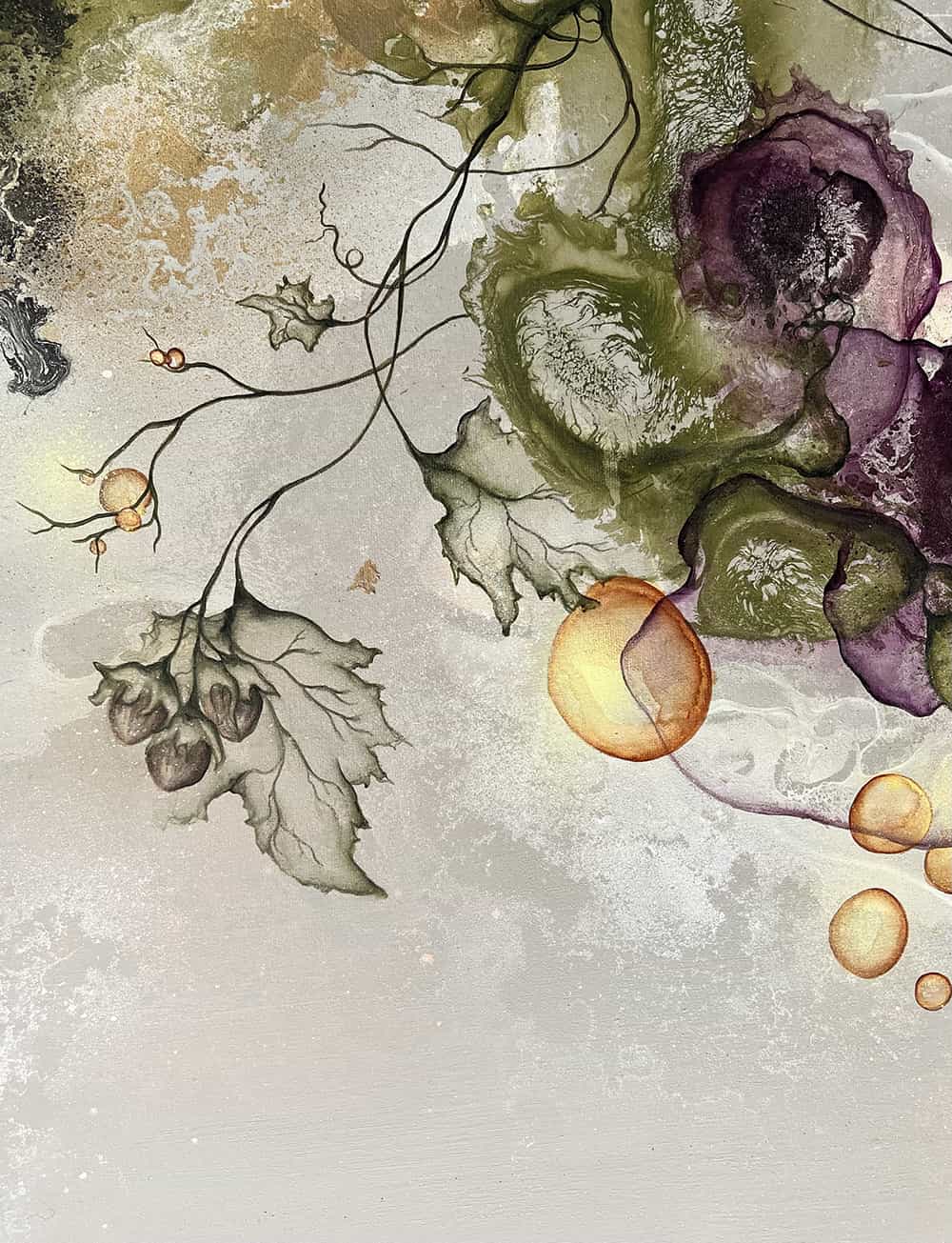 Store malerier til salg online af kunstner Rikke Darling . Moderne maleri