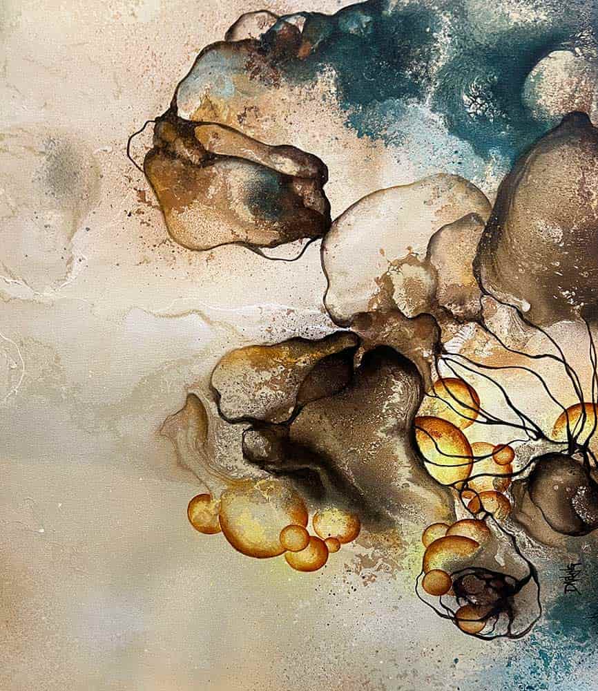 Stort maleri til salg af kunstner Rikke Darling