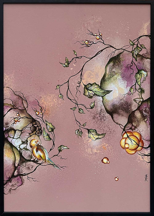 Maleri af kunstner Rikke Darling 50x70 cm