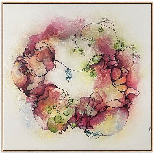 Stort maleri til salg af kunstner Rikke Darling