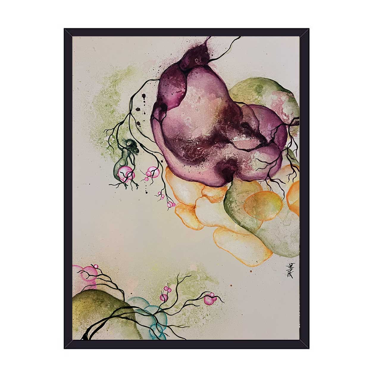 Lille maleri af kunstner Rikke darling