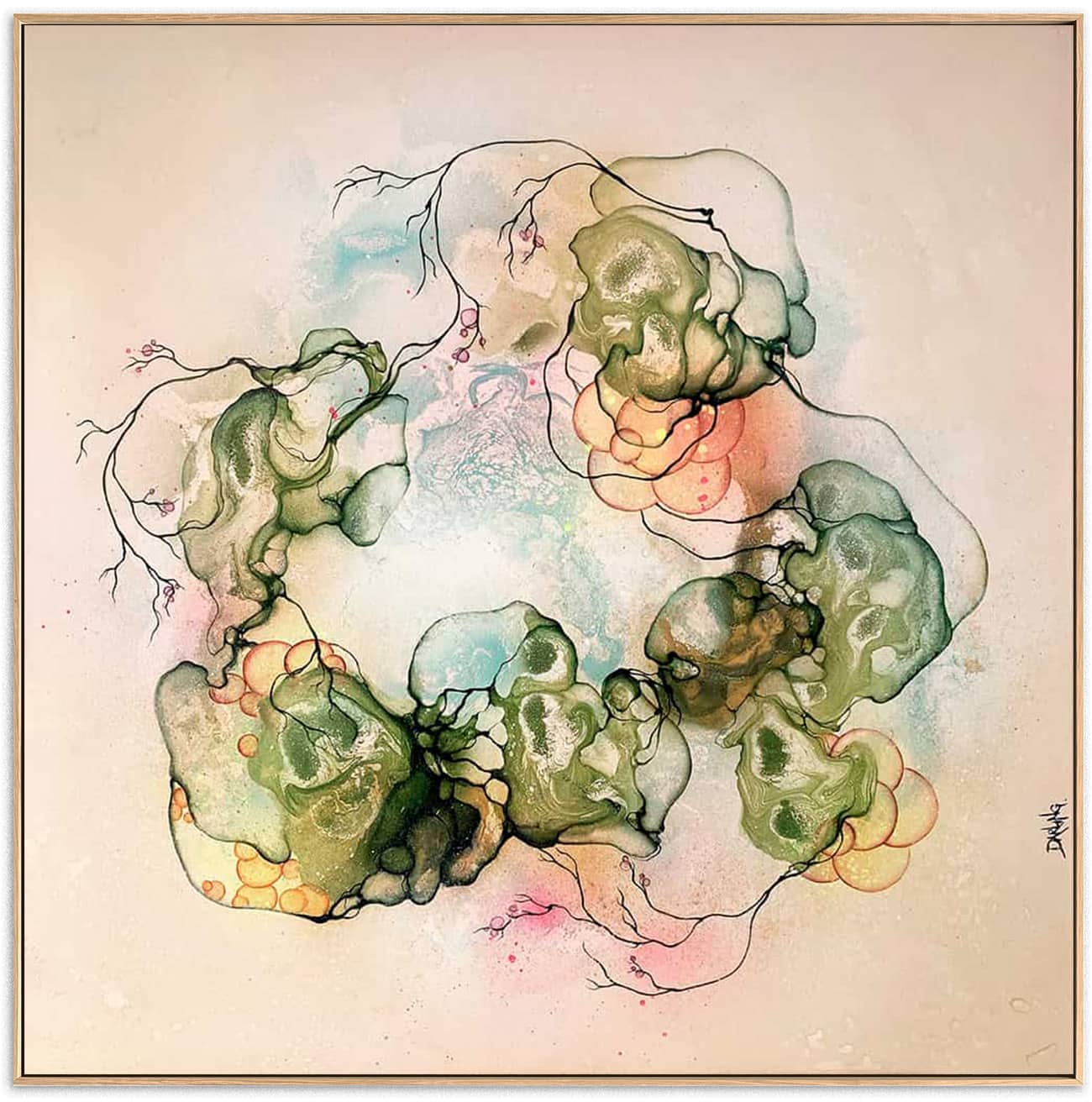 Gemälde 80x80 cm.