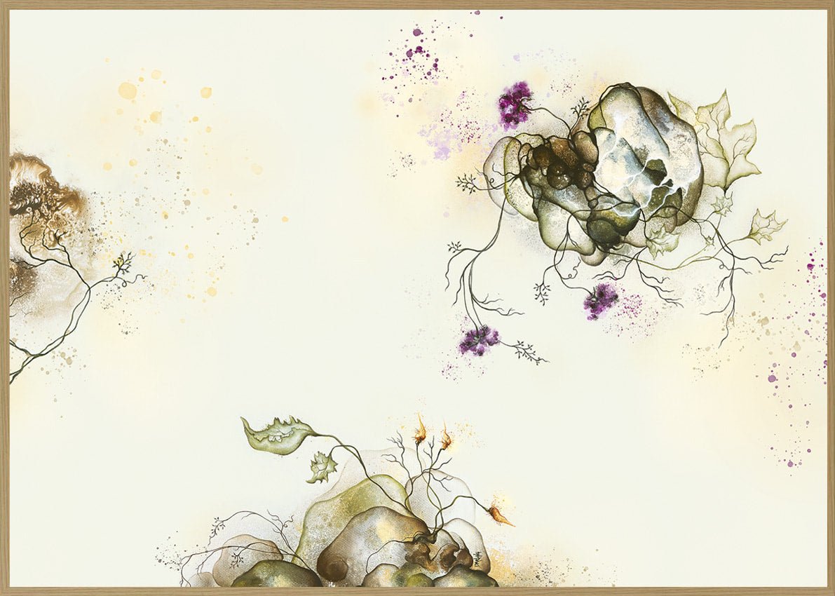 Plakat med kunst. Kunstplakat med abstrakt maleri