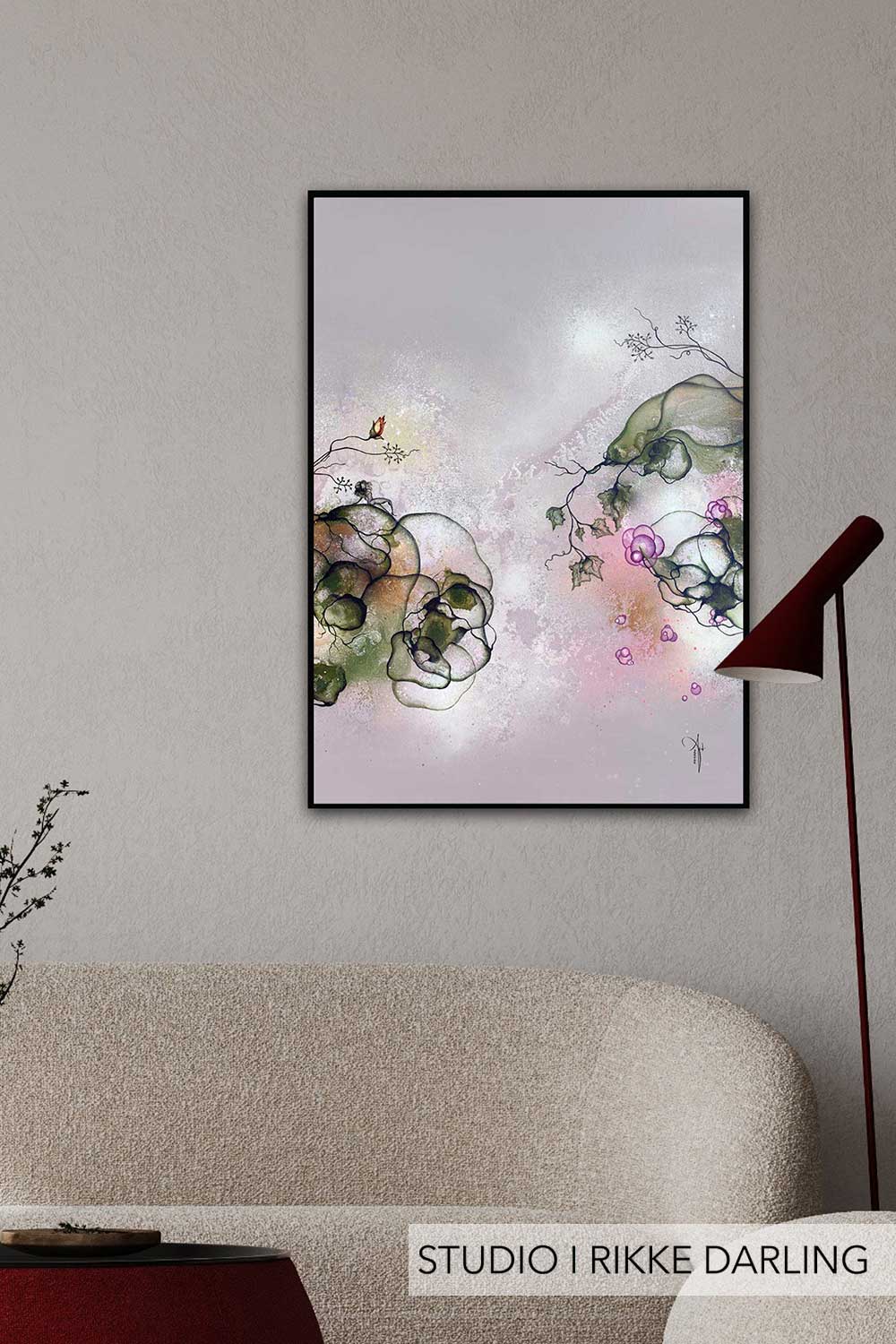 Plakat indretning med kunstplakat