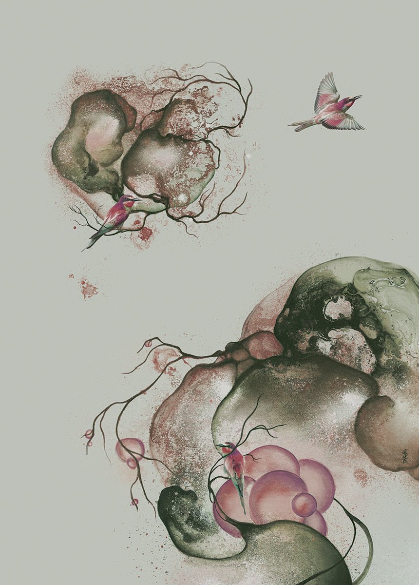 Plakat med kunst kunstplakat kunsttryk rikke Darling