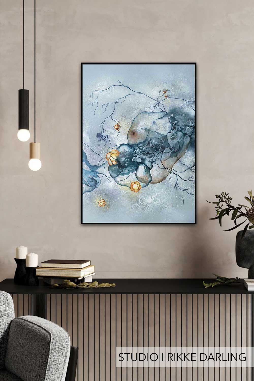 Plakat indretning med kunstplakat