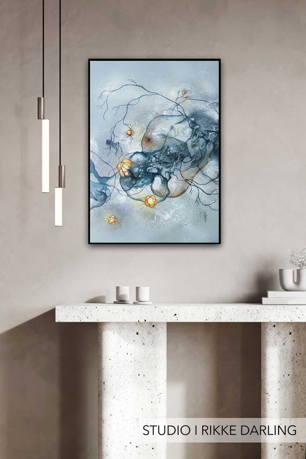 Plakat indretning med kunstplakat