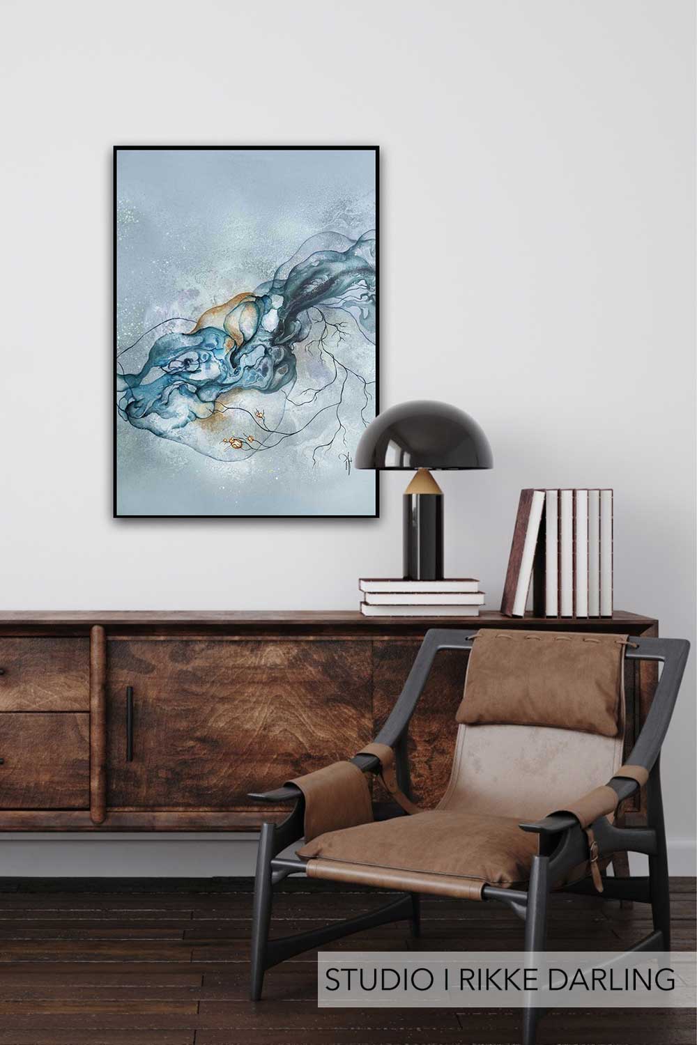 Plakat indretning med kunstplakat
