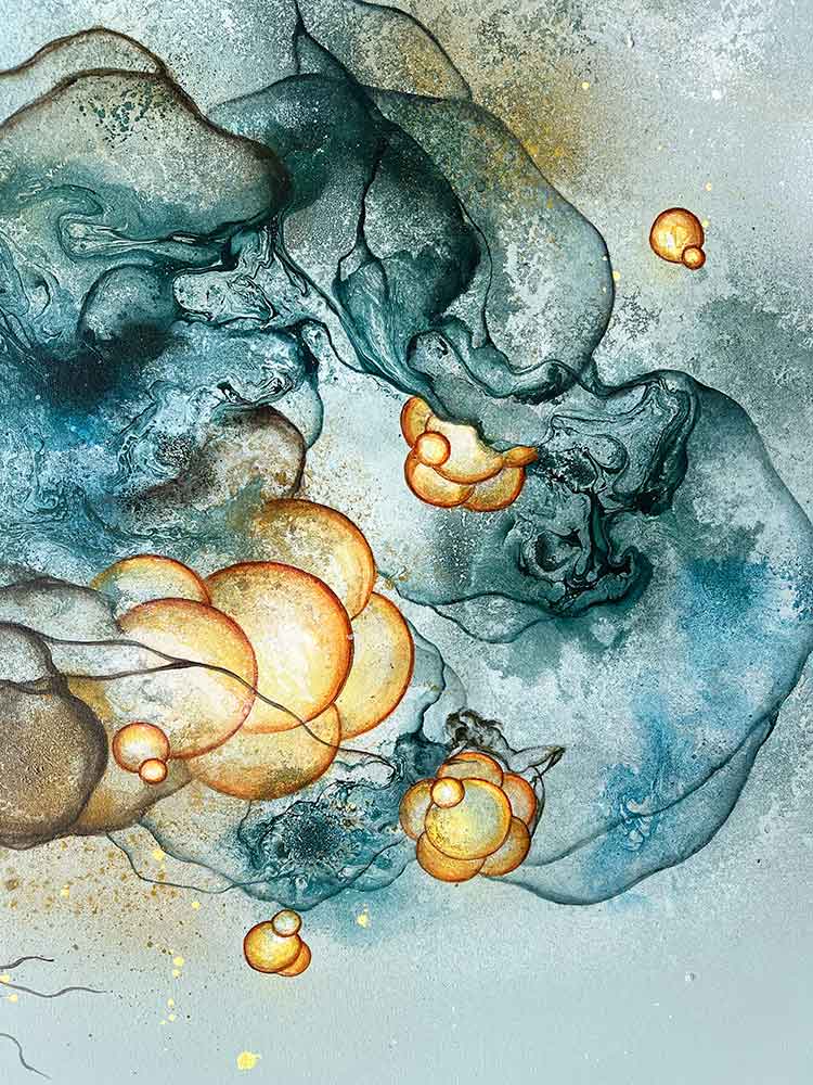 Stort maleri til salg. Moderne kunst af Rikke Darling