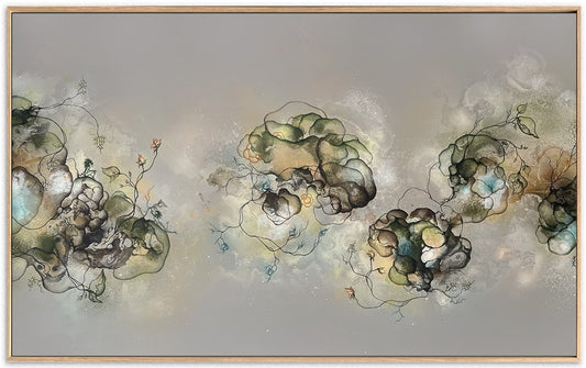 Store malerier til salg af kunstner Rikke Darling. Stort maleri i abstrakt stil.