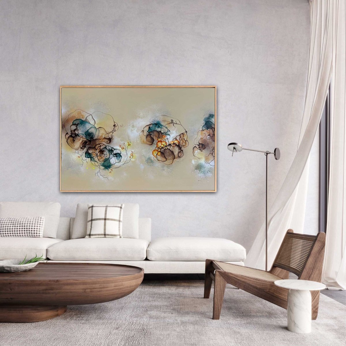 Stort maleri til salg af kunstner Rikke Darling
