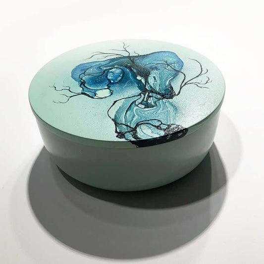 kunstkrukke krukke med kunst af Rikke Darling