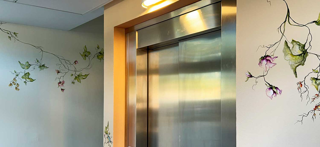 Vægmaleri boligforening kunst opgang