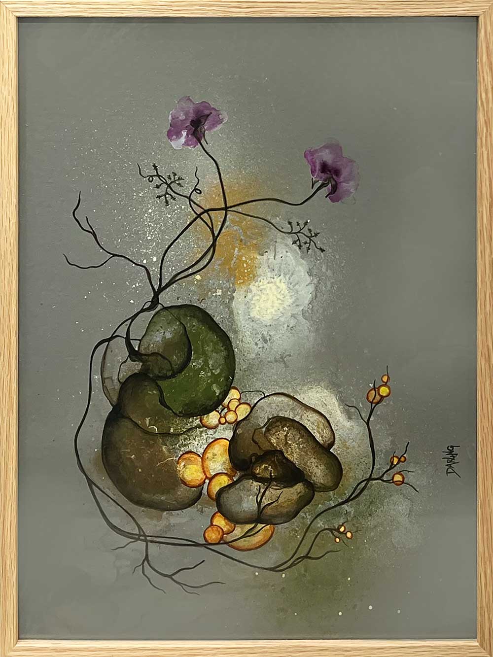 Gemälde im Rahmen „Grounded“ (30x40 cm.)