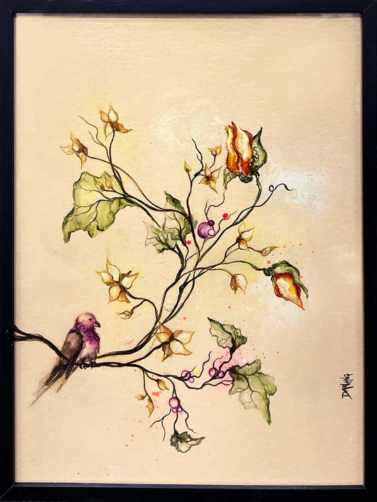 Maleri i ramme "Bird" (30x40 cm.)