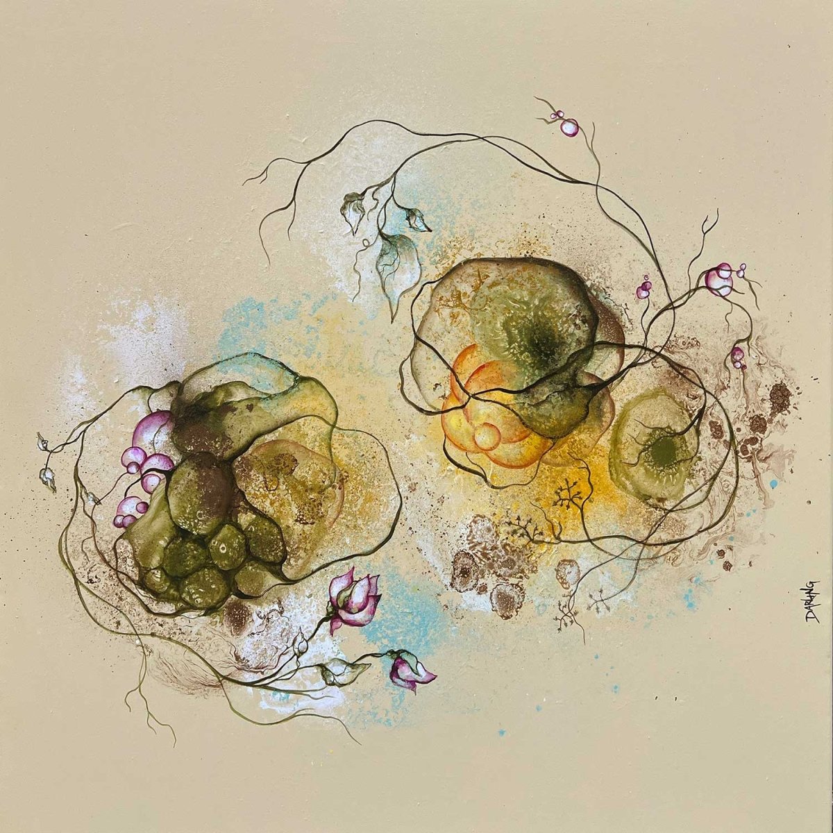 Abstrakt maleri i til salg