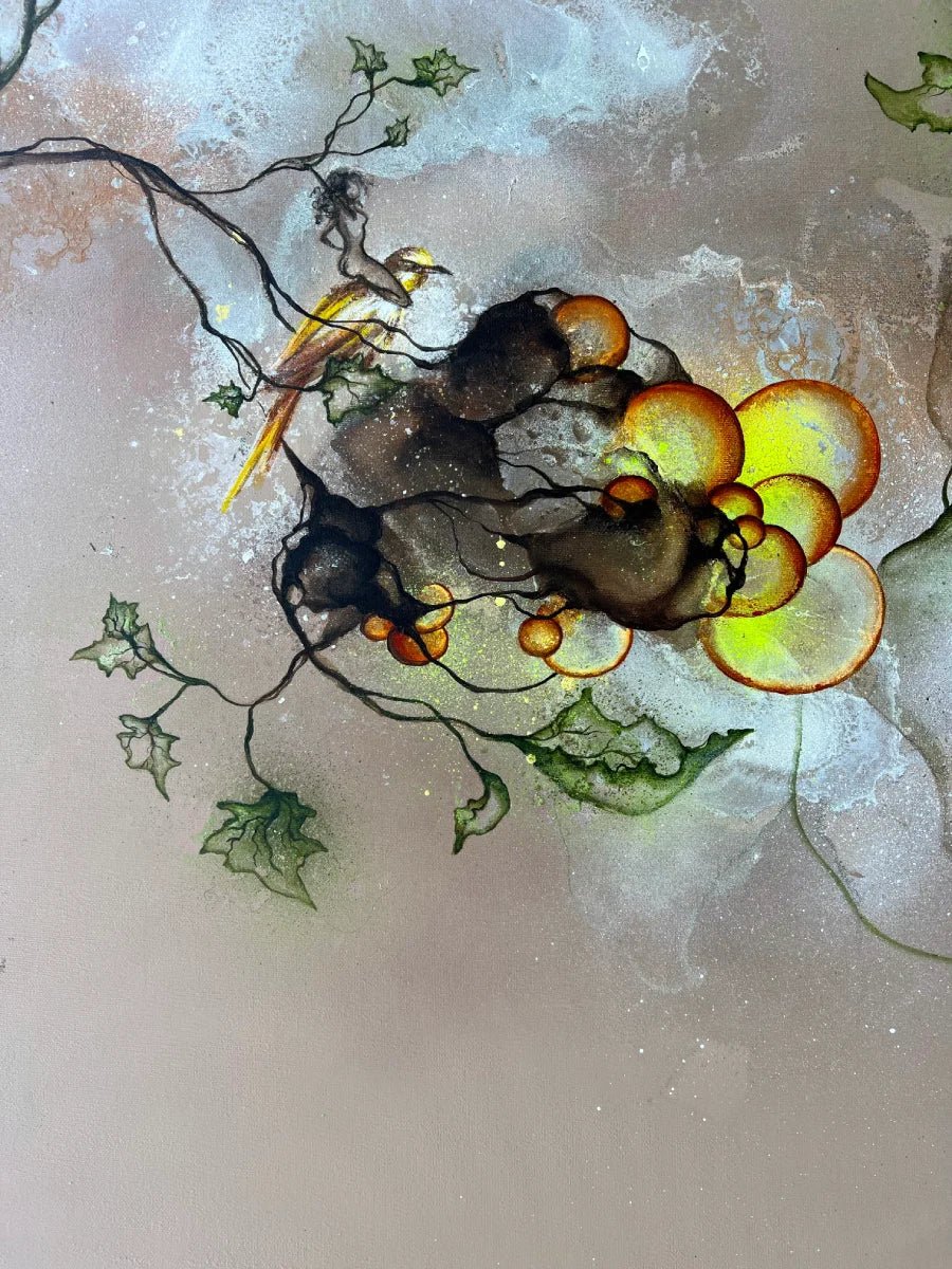 Stort maleri af kunstner Rikke Darling