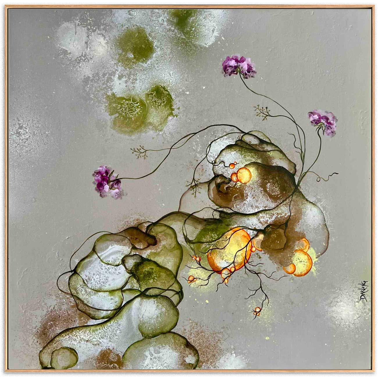 Maleri 60x60 cm. Malerier til salg Rikke Darling