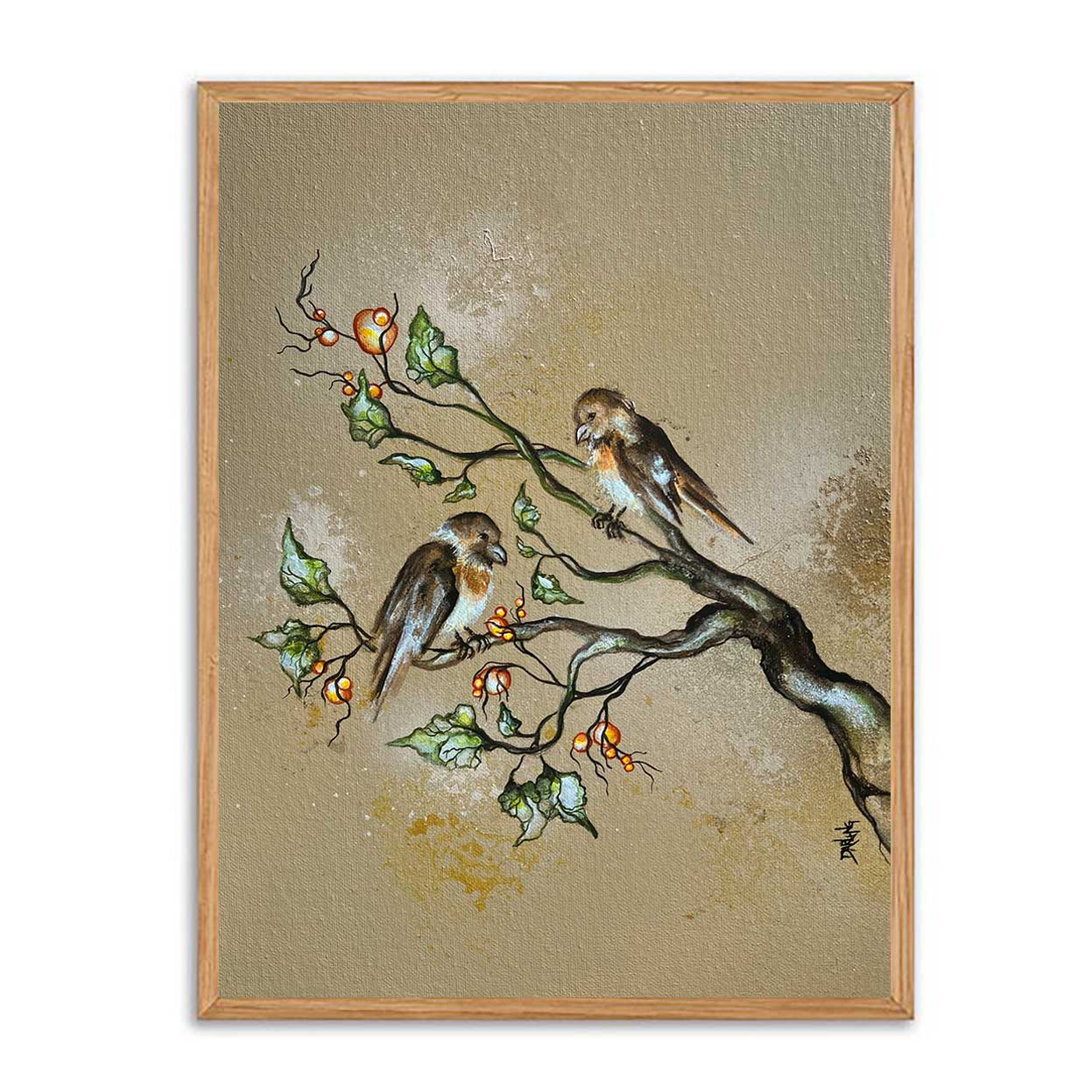 Lille maler i i ramme af kunstner Rikke Darling