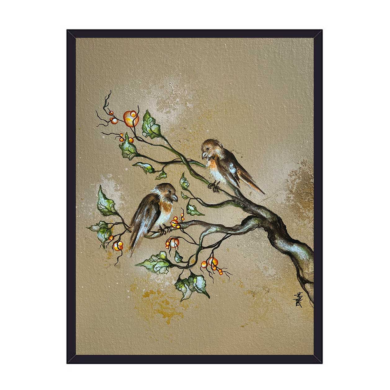 Lille maler i i ramme af kunstner Rikke Darling