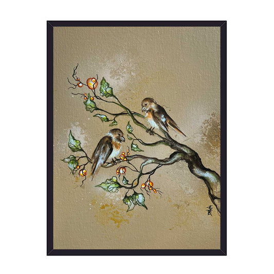 Lille maler i i ramme af kunstner Rikke Darling