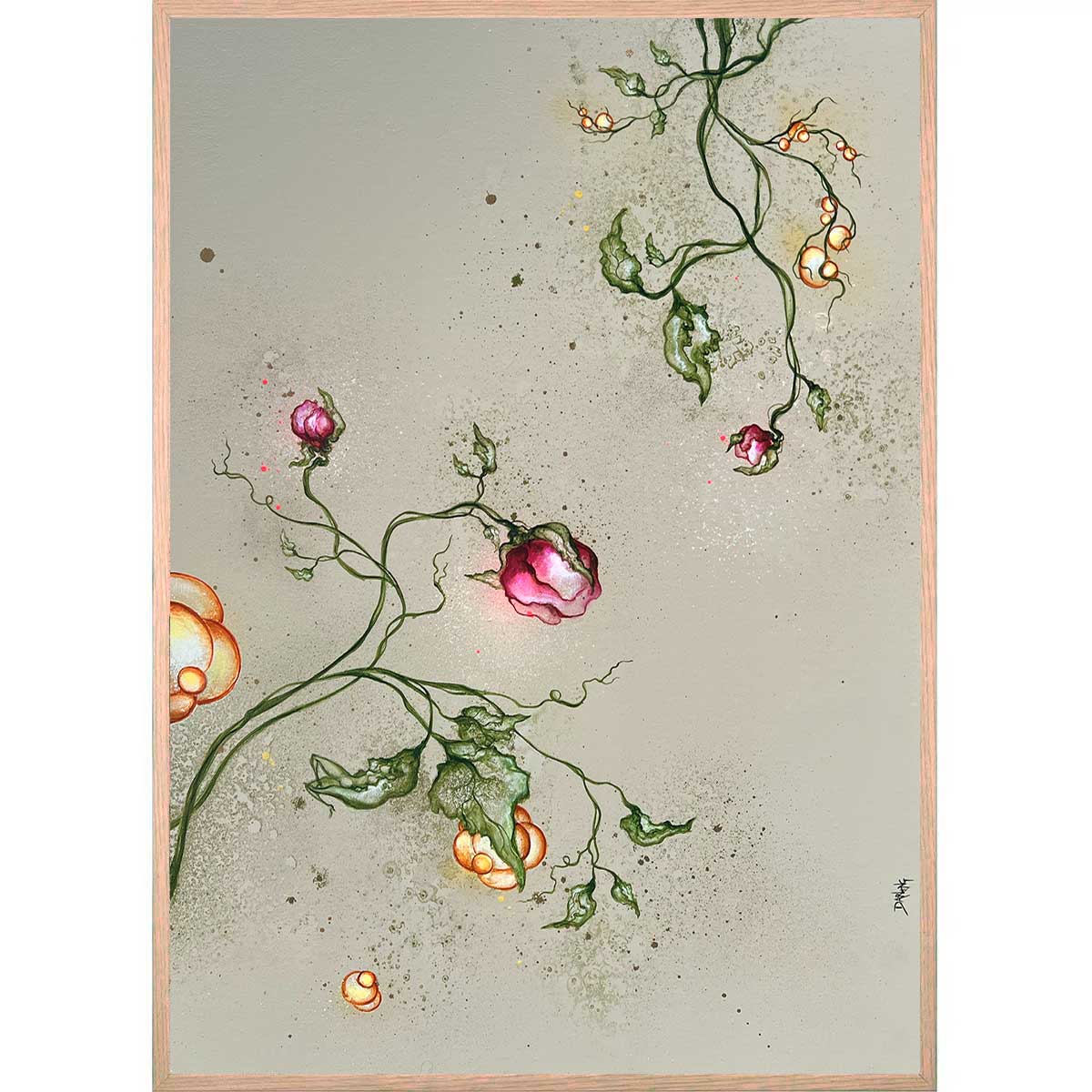 Maleri med blomster til salg