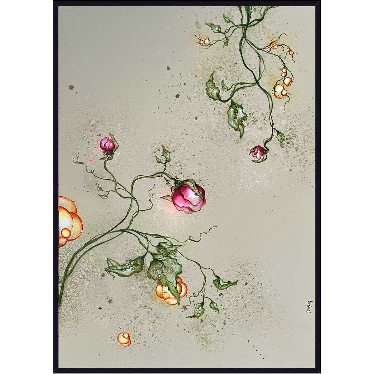 Maleri med blomster til salg