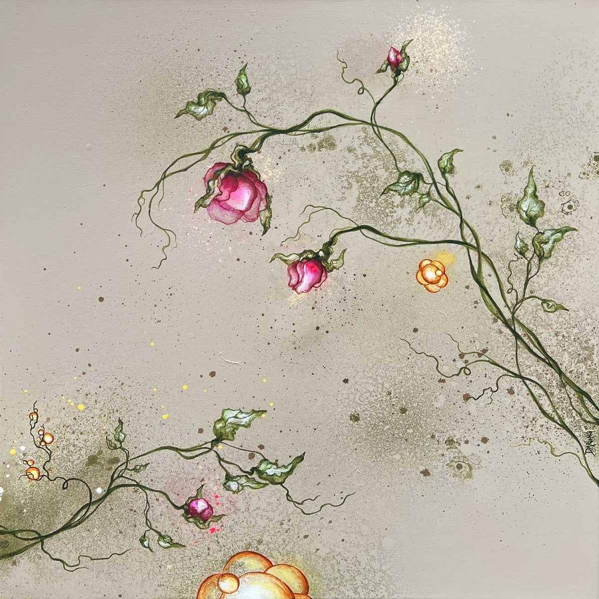 Blomstermaleri Maleri med blomster til salg Rikke Darling