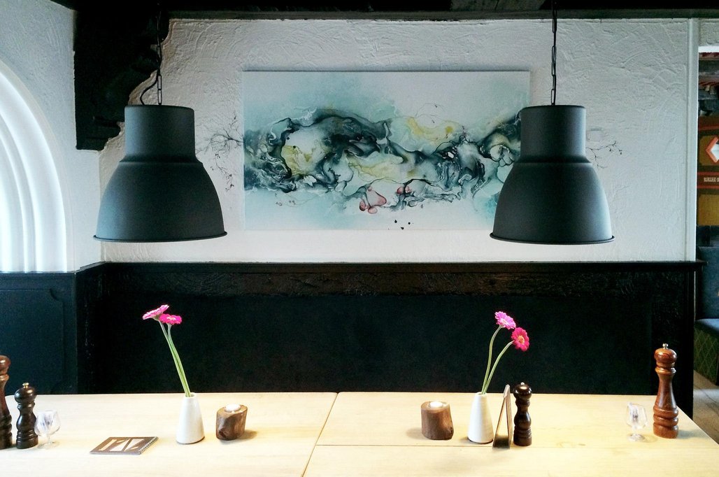 Maleri restaurant kunst virksomhed