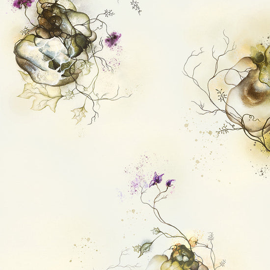 Hvis kunstplakat med  blomster i abstrakt stil af kunstner Rikke Darling