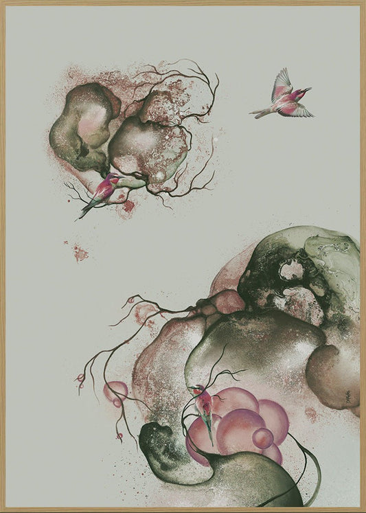 Plakat med kunst kunstplakat kunsttryk rikke Darling