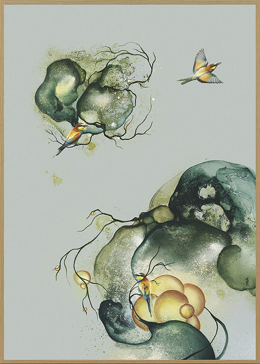 Plakat med kunst kunstplakat kunsttryk rikke Darling