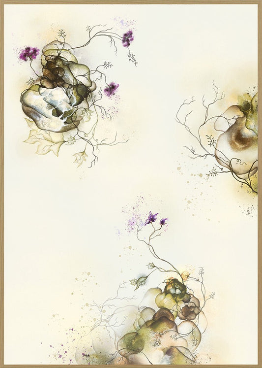 Plakat med kunst. Kunstplakat med abstrakt maleri