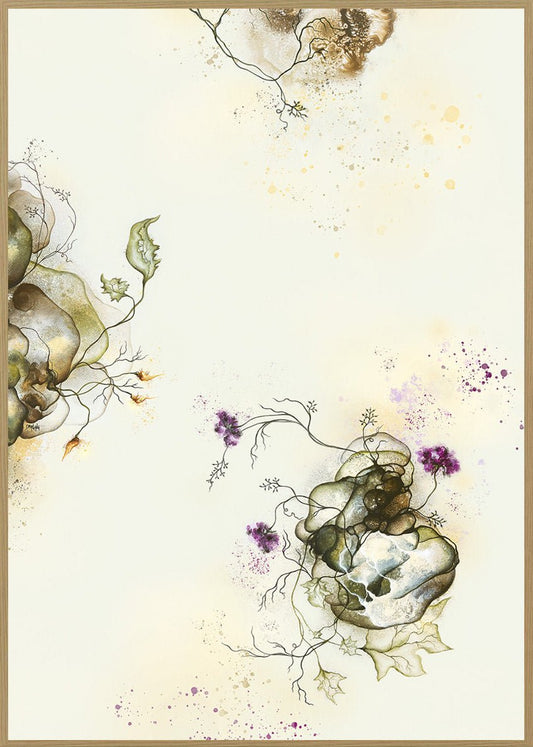 Plakat med kunst. Kunstplakat med abstrakt maleri