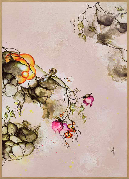 Kunstplakat plakat med moderne kunst af kunstner Rikke Darling plakatkunst