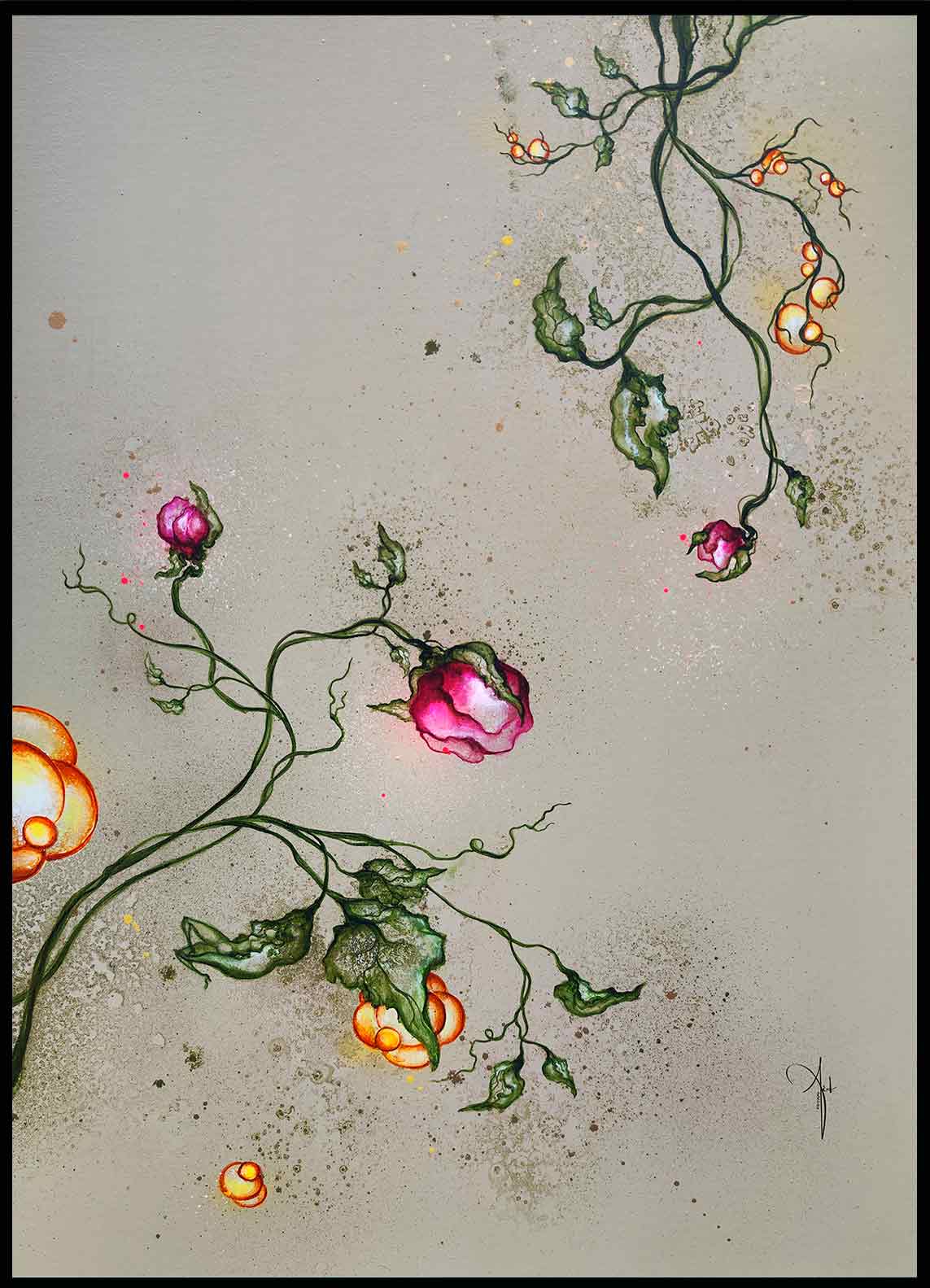 Kunstplakat plakat med moderne kunst af kunstner Rikke Darling plakatkunst