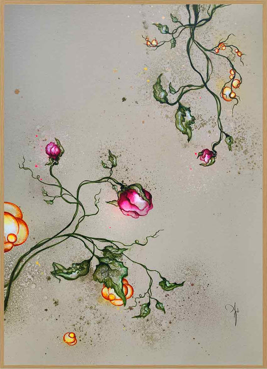 Kunstplakat plakat med moderne kunst af kunstner Rikke Darling plakatkunst