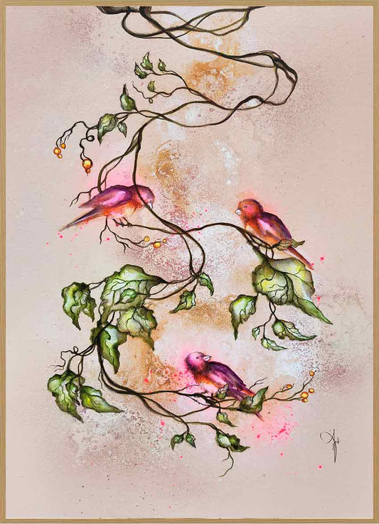 Kunstplakat plakat med moderne kunst af kunstner Rikke Darling plakatkunst