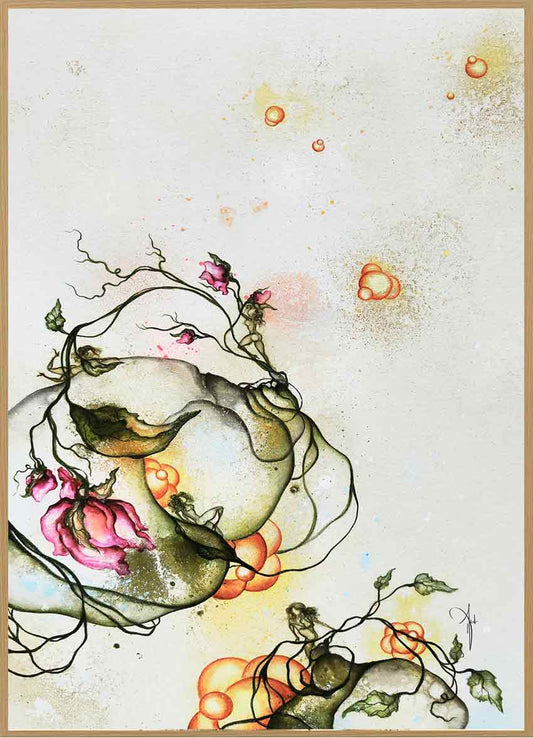 Kunstplakat plakat med moderne kunst af kunstner Rikke Darling plakatkunst