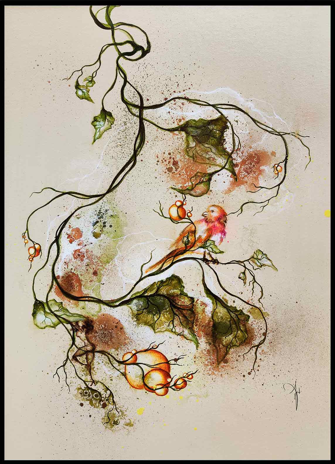 Kunstplakat plakat med moderne kunst af kunstner Rikke Darling plakatkunst