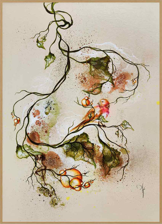 Kunstplakat plakat med moderne kunst af kunstner Rikke Darling plakatkunst