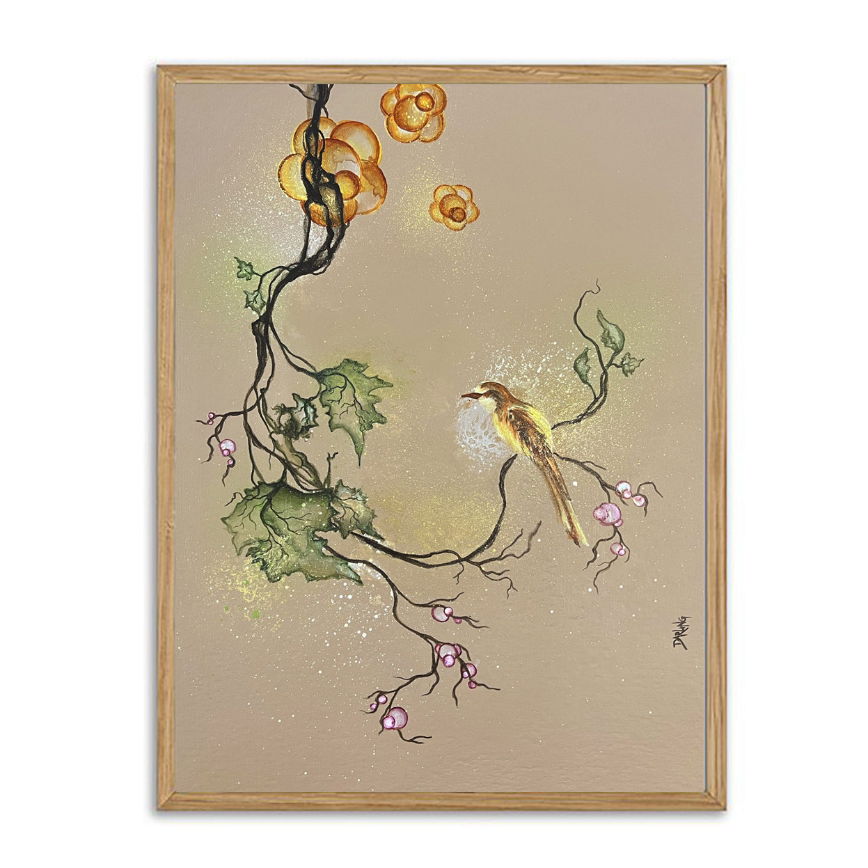 Maleri i ramme "Bird" (30x40 cm.)