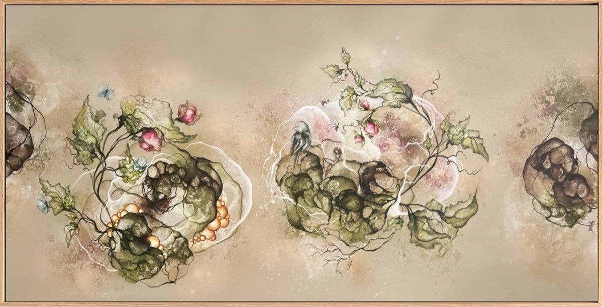 Gemälde „Earth & Air“ 70x140 cm.