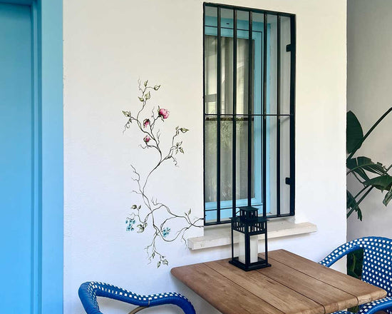 Vægmalerier inde og ude på hotel la fonda i Benalmadena i Spanien. Kunstner Rikke Darling