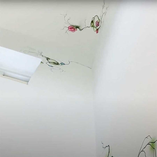 vægmaleri taarn kunstner Rikke Darling