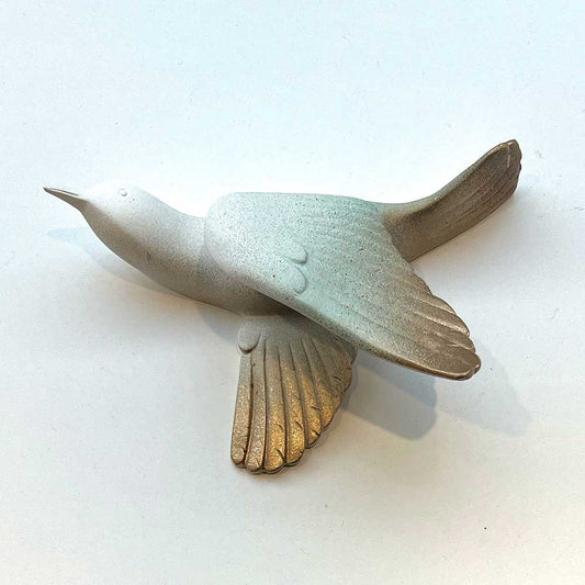 Vægskulptur fugl kunstner Rikke Darling