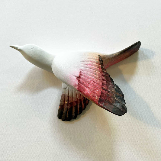 Vægskultur fugl kunstner Rikke Darling