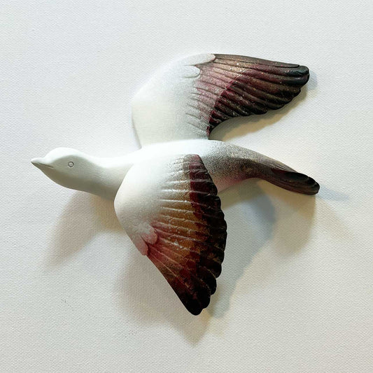 Vægskulptur fugl kunstner Rikke Darling