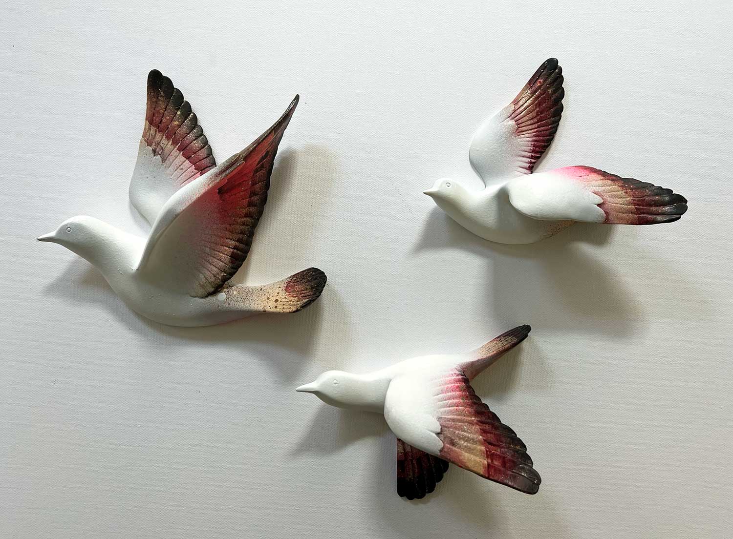 Vægskulpturer fugle Darling
