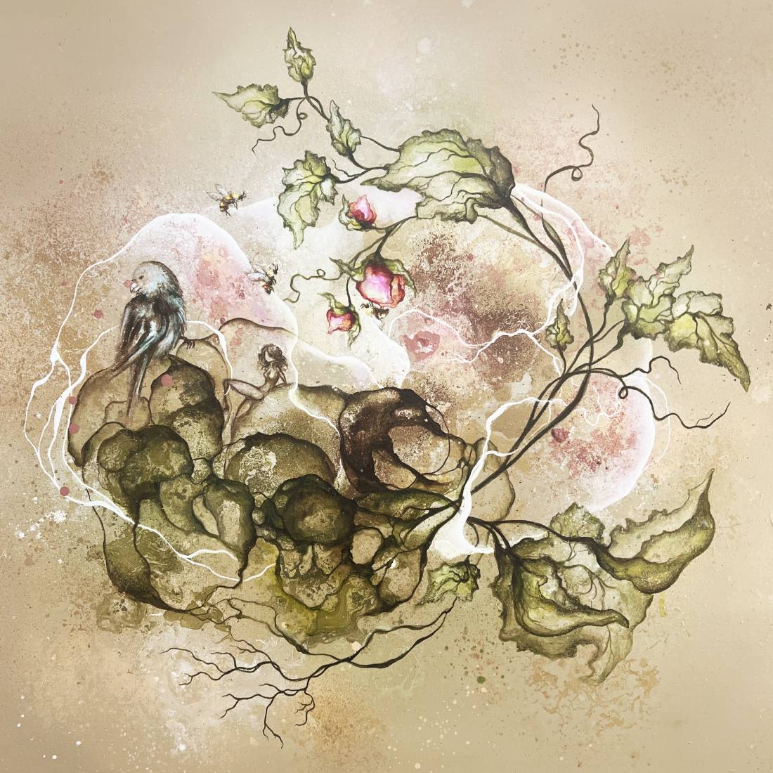 Gemälde „Earth & Air“ 70x140 cm.